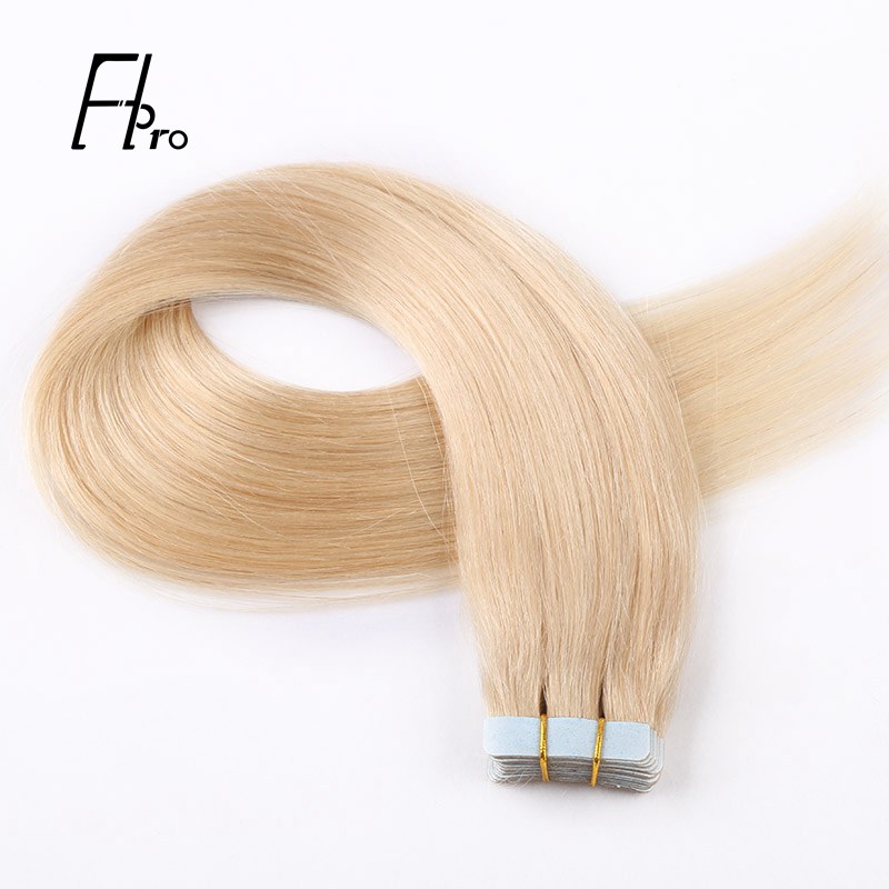 Premium Virgin Hair 60# Tape Hair Extensions Straight 18 inches